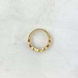 Anillo Ojos Infinitos 2.1gr / T6 1/2 / Circones Blancos Oro Amarillo