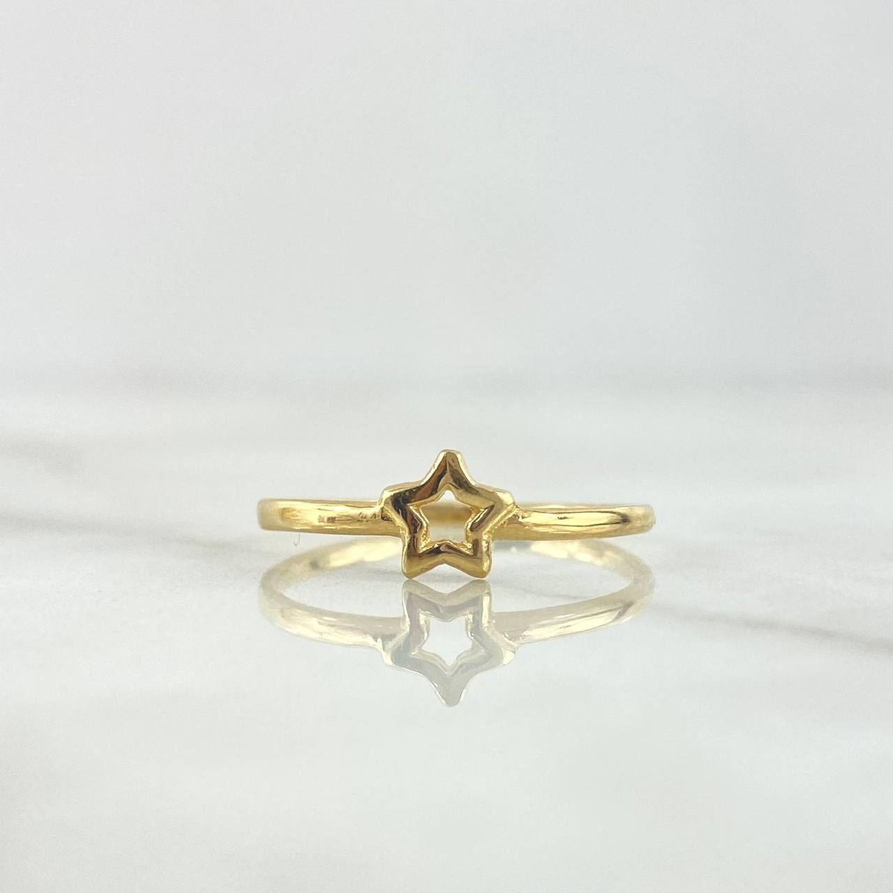 Anillo Silueta Estrella 1.25gr / T4 1/2 / Oro Amarillo