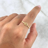 Anillo Silueta Estrella 1.25gr / T4 1/2 / Oro Amarillo