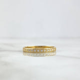 Anillo Churumbela 1.5gr / T7 3/4 / Circones Blancos Oro Amarillo