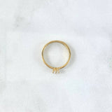 Anillo Solitario Espringado 1.7gr / T5 3/4 / Circon Blanco Oro Amarillo