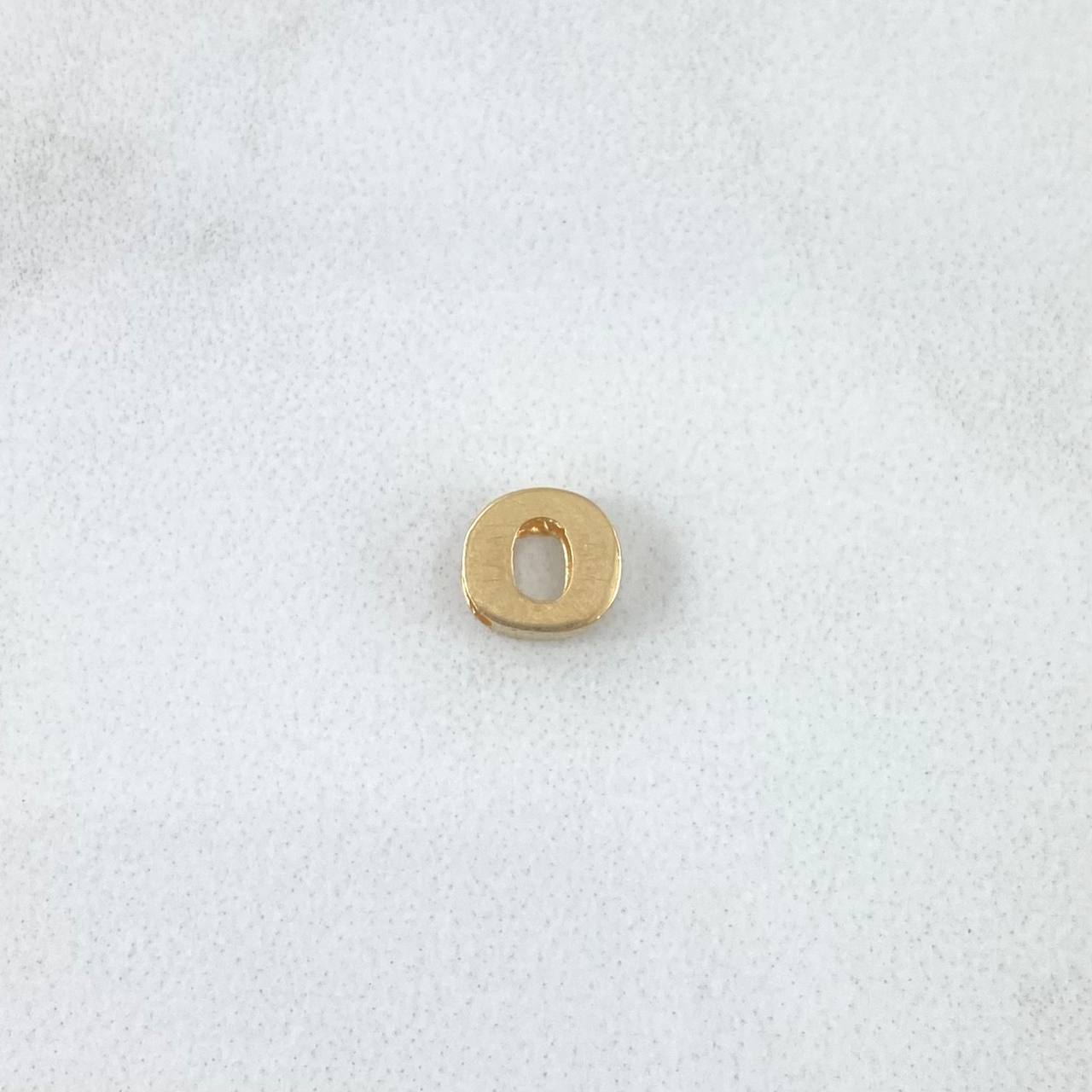 Herraje Letra O 0.35gr / 6mm Tambor Oro Amarillo 18K