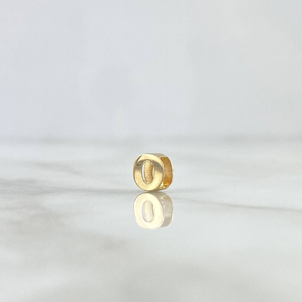 Herraje Letra O 0.35gr / 6mm Tambor Oro Amarillo 18K