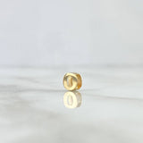 Herraje Letra O 0.35gr / 6mm Tambor Oro Amarillo 18K