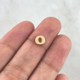 Herraje Letra O 0.35gr / 6mm Tambor Oro Amarillo 18K