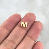 Herraje Letra M 0.45gr / 6mm Tambor Oro Amarillo 18K