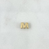 Herraje Letra M 0.45gr / 6mm Tambor Oro Amarillo 18K