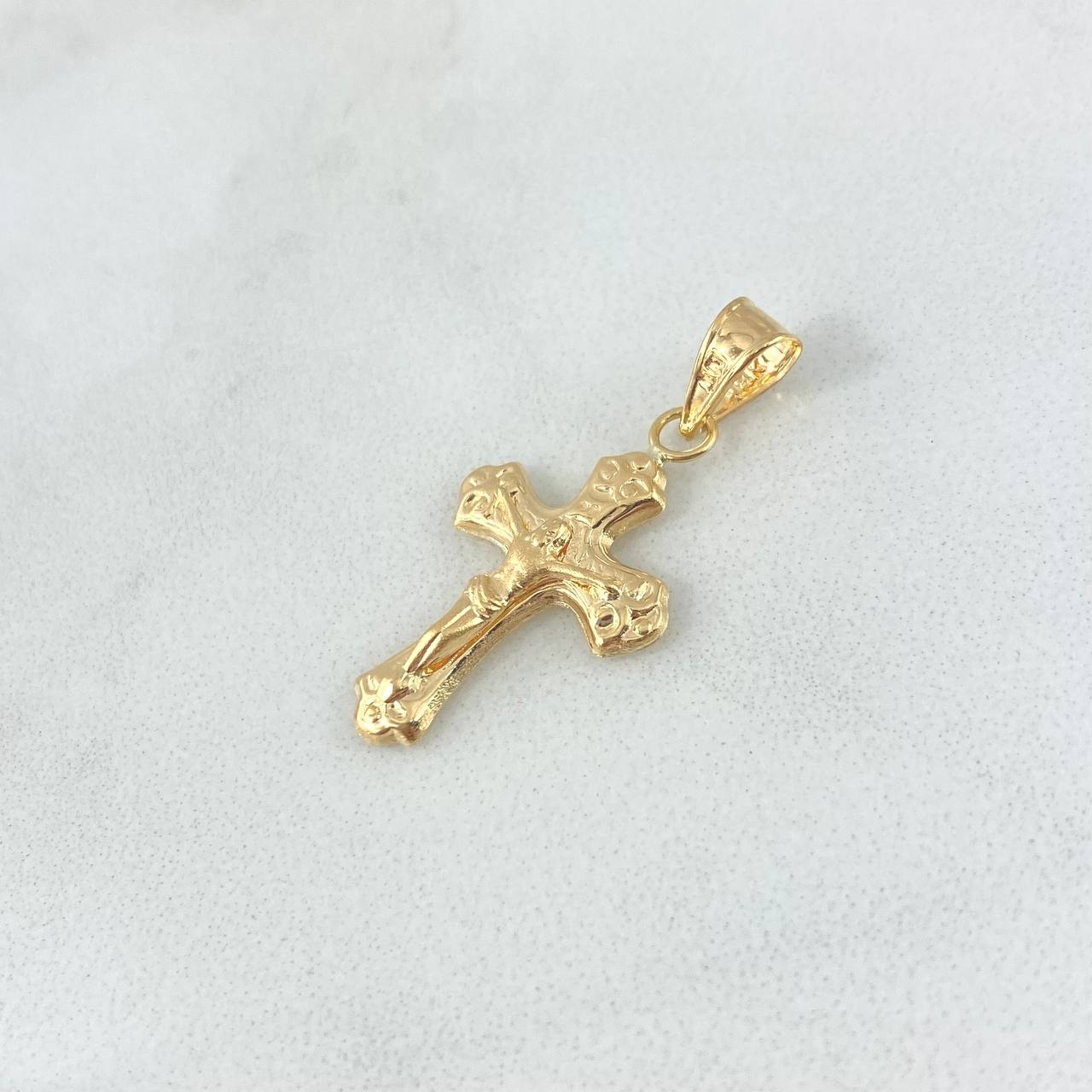 Dije Cruz Cristo 0.8gr / 2.8cm / Troquelado Oro Amarillo ©