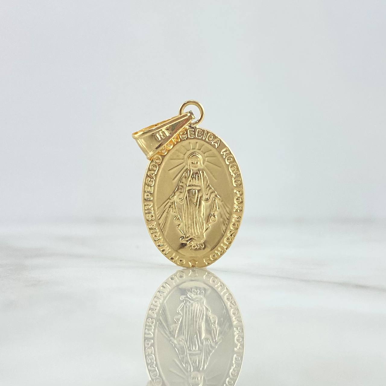 Dije Virgen Milagrosa 2.35gr / 3.6cm / Troquelada Oro Amarillo