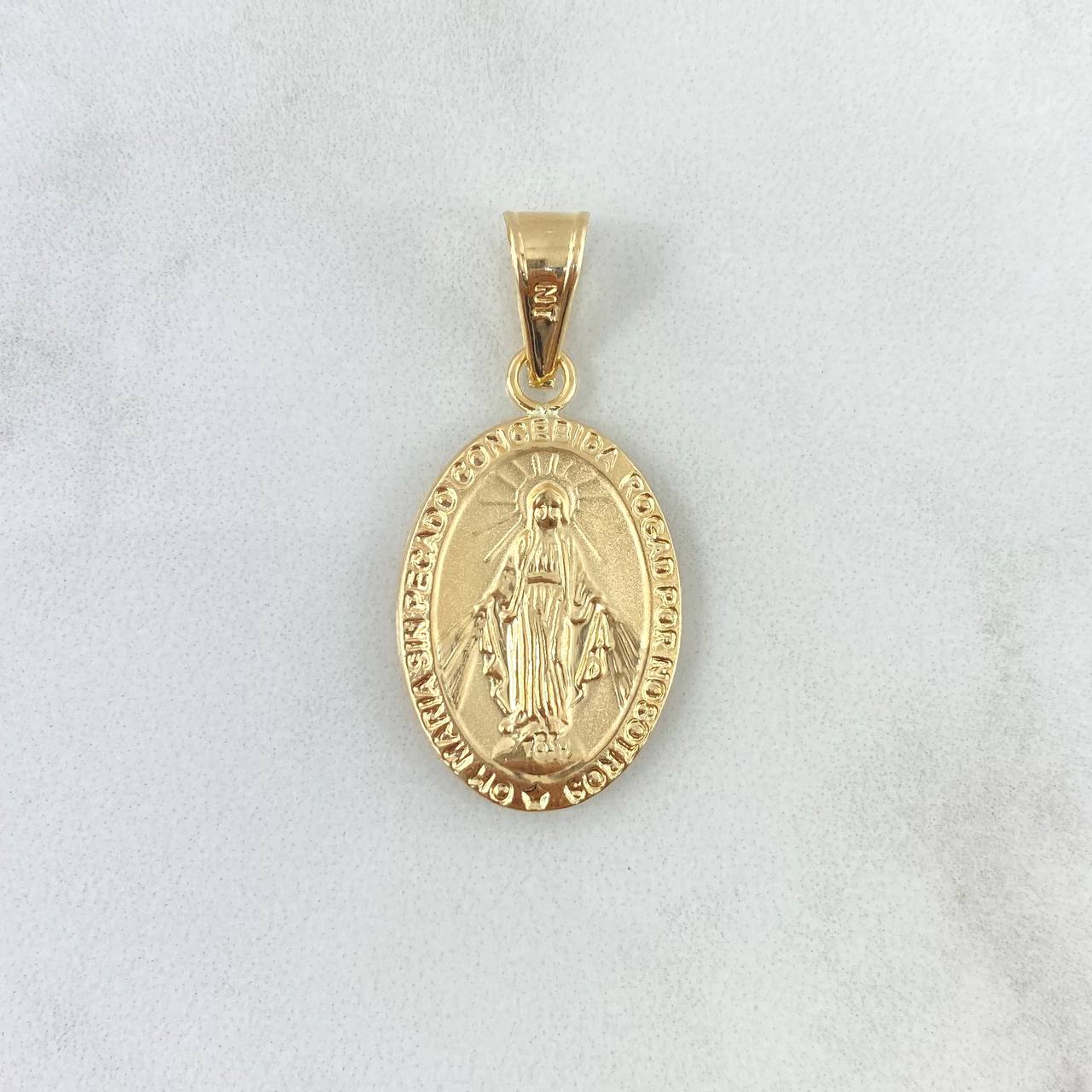 Dije Virgen Milagrosa 2.35gr / 3.6cm / Troquelada Oro Amarillo