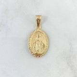 Dije Virgen Milagrosa 2.35gr / 3.6cm / Troquelada Oro Amarillo