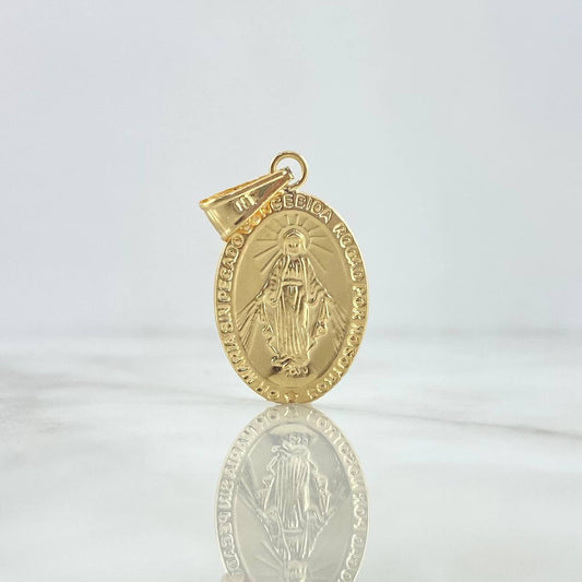 Dije Virgen Milagrosa 2.35gr / 3.6cm / Troquelada Oro Amarillo