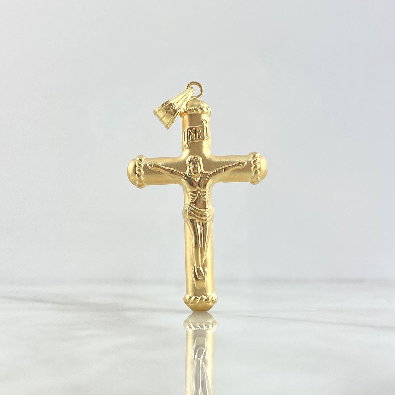 Dije Cruz Cristo 4.95gr / 6.2cm / Troquelado Oro Amarillo