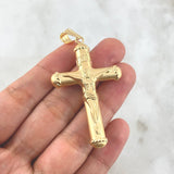 Dije Cruz Cristo 4.95gr / 6.2cm / Troquelado Oro Amarillo