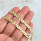 Cadena Trenzada 12.05gr / 45cm / 5mm Punteada Oro Amarillo +3 (Oferta)