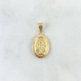 Dije Virgen Rosa Mistica 0.9gr / 2.5cm / Troquelada Oro Amarillo