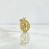 Dije Virgen Maria Auxiliadora 0.75gr / 2.1cm / Cargador Bordeado Oro Amarillo