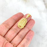 Dije Virgen Guadalupe Silueta 1.7gr / 3.7cm / Troquelada - Cargador Liso Oro Amarillo