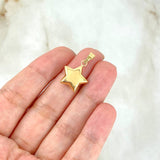 Dije Estrella 0.95gr / 2.4cm / Troquelada - Cargador Liso Oro Amarillo