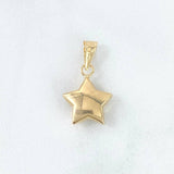 Dije Estrella 0.65gr / 2cm / Troquelada - Cargador Liso Oro Amarillo