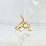 Anillo Serpiente Escamada 3.7gr / T7 / Oro Amarillo *