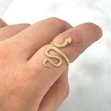 Anillo Serpiente Escamada 3.7gr / T7 / Oro Amarillo *