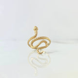 Anillo Serpiente Escamada 3.7gr / T7 / Oro Amarillo *