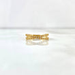 Anillo Lineas Cruzadas 1.75gr / T7 1/4 / Circones Blancos Oro Amarillo *