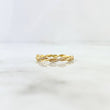 Anillo Trenzado 1.65gr / T6 1/2 / Circones Blancos Oro Amarillo ©