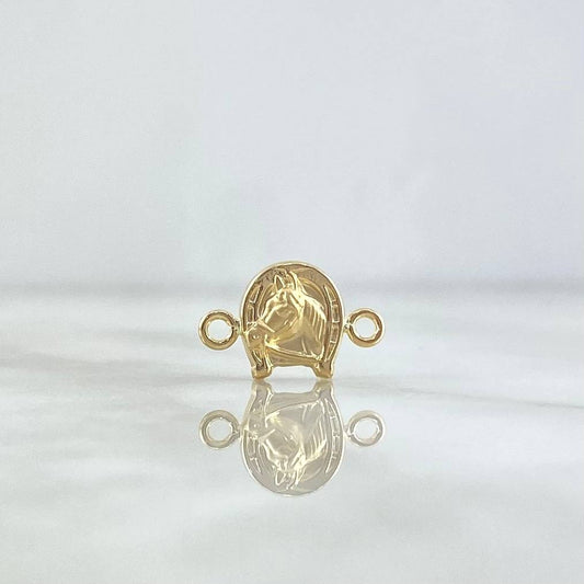 Herraje Caballo Herradura 0.55gr / 1.5cm / Troquelado Oro Amarillo