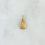 Dije Marco Letra U 0.3gr / 1.6cm / Oro Amarillo