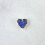 Dije Corazón 1.1gr / 1cm / Circones Azules - Sin Cargador Oro Amarillo ©