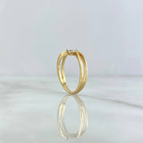 Anillo Solitario Abrazo Doble 2.3gr / T6 1/4 / Circon Blanco Oro Amarillo *