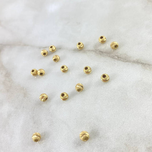 Herraje Bola Satinada 0.15gr / 4mm Oro Amarillo *