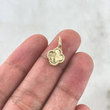 Dije Trebol VCyA 1.3gr / 1.7cm / Diamantado Punteado Oro Amarillo Nac.Esp. 18K