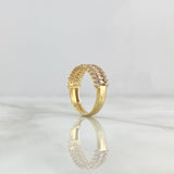 Anillo Media Churumbela Triple 3.7gr / T7 / Circones Blancos Oro Amarillo