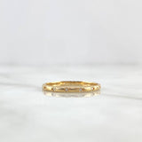 Anillo Morse 1.5gr / T7 1/2 / Circones Blancos Oro Amarillo