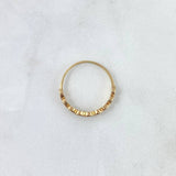 Anillo Olas Entrelazadas 1.45gr / T7 1/4 / Circones Blancos Oro Amarillo