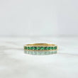 Anillo Medio Carril Grueso 1.55gr / T6 1/4 / Circones Verdes Oro Amarillo