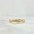 Anillo Trenzado 1.6gr / T6 3/4 / Circones Blancos Oro Amarillo