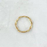 Anillo Trenzado 1.6gr / T6 3/4 / Circones Blancos Oro Amarillo