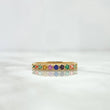 Anillo Media Churumbela Gruesa 2.05gr / T7 1/4 / Circones Multicolores Oro Amarillo