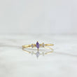 Anillo Solitario Marquesa 1gr / T7 1/2 / Circones Blancos Lila Oro Amarillo