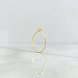 Anillo Solitario Marquesa Horizontal 0.95gr / T6 1/2 / Circon Amarillo Oro Amarillo