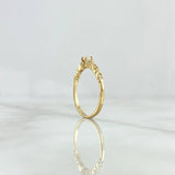 Anillo Solitario Reina 2gr / T6 3/4 / Circones Blancos Oro Amarillo