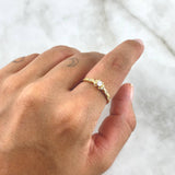 Anillo Solitario Reina 2gr / T6 3/4 / Circones Blancos Oro Amarillo