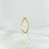 Anillo Solitario Ojos Infinitos Seccionados 2.05gr / T5 1/2 / Circones Blancos Oro Amarillo