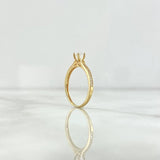 Anillo Solitario Churumbela Filigrana 1.7gr / T5 / Circones Blancos Oro Amarillo