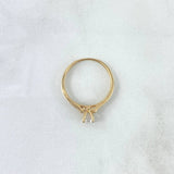 Anillo Solitario Churumbela Filigrana 1.7gr / T5 / Circones Blancos Oro Amarillo