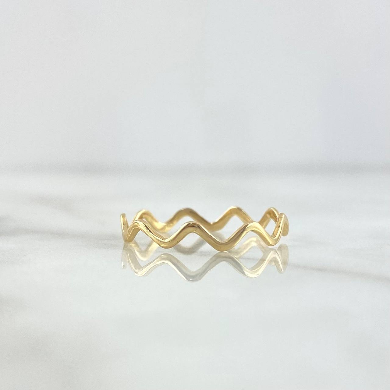 Anillo Zig - Zag 0.75gr / T7 1/2 / Liso Oro Amarillo